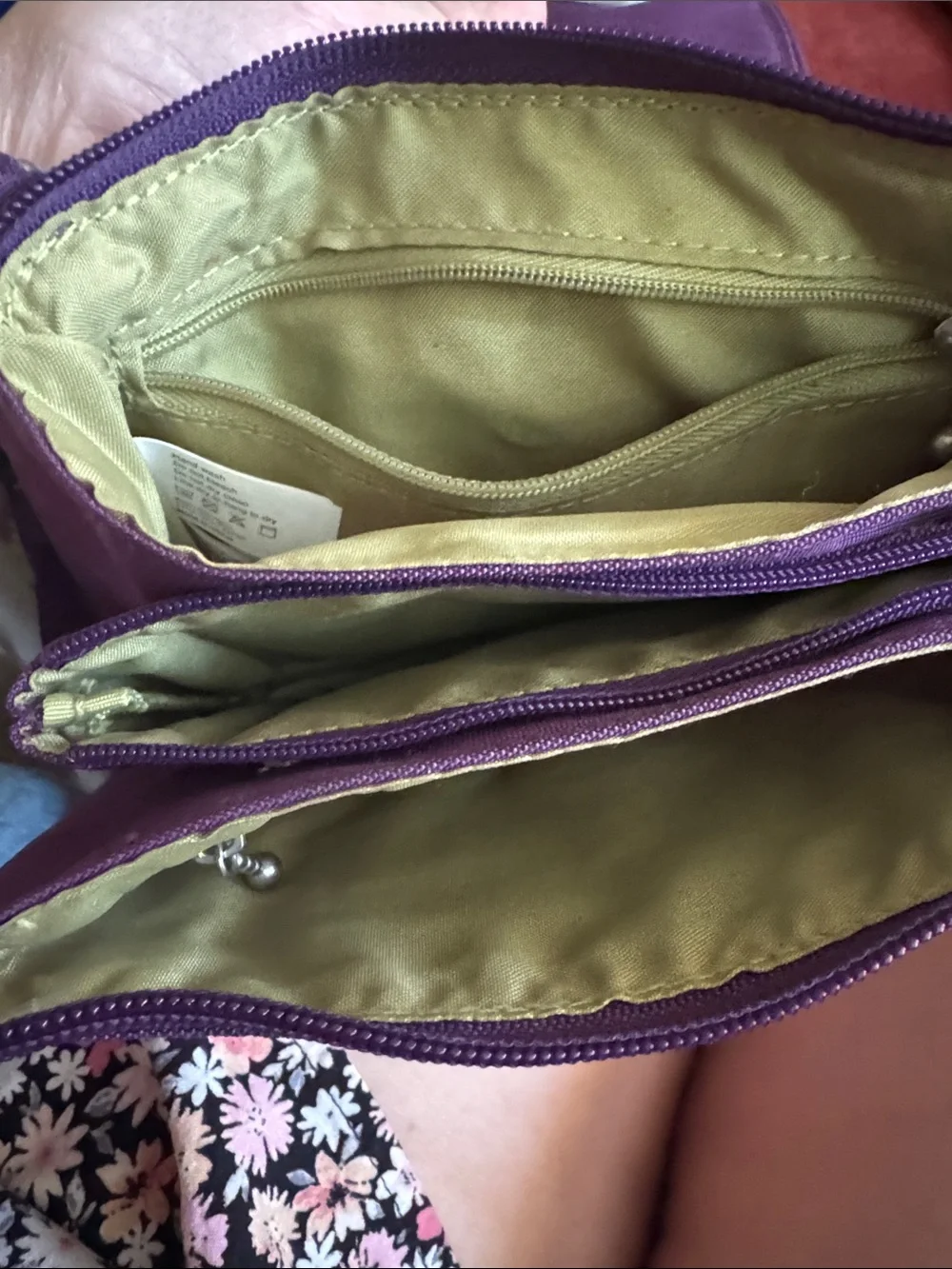 Baggallini Purple Crossbody with Silver Turn-Lock Accent
